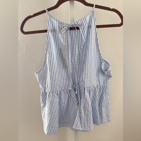 Blue Striped Sleeveless Top - Picture 4 of 5